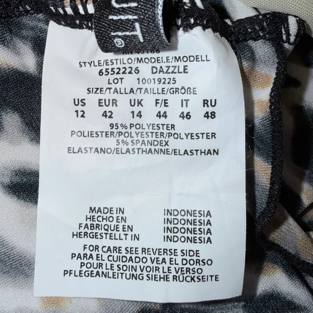 Miraclesuit Womens Size 12 Razzle Dazzle Brown Black Underwire Tankini Top New - Picture 5 of 7